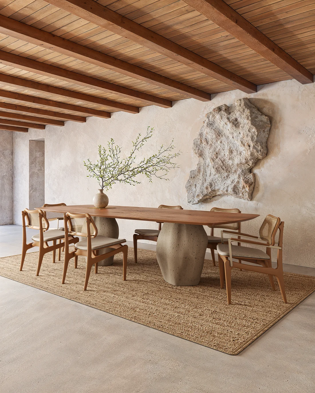 Mesa de jantar Petra com tampo Capri ·Espaço Casa